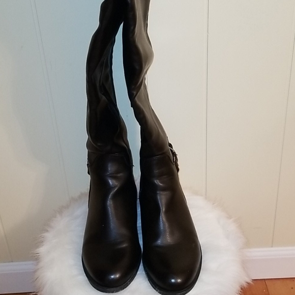 Faux Leather Riding Boots - Picture 4 of 5